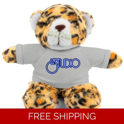 Custom Stuffed Animals with Tee Jaguar Le Studio White & Blue Logo